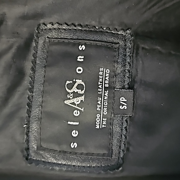 Vintage- NAPA LAMB LEATHER A&S Selections Modo Peau black jacket small - Picture 2 of 10